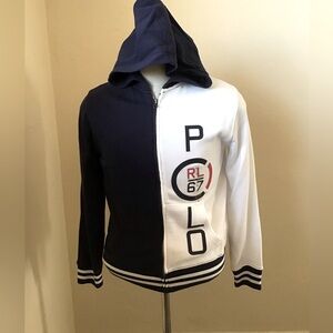 Polo RL67 Navy blue and White Hoodie size 14-16 XL